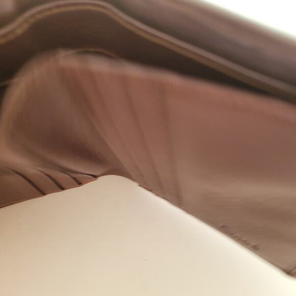 Chloe Canvas Leather Bifold Wallet Tan Brown Compact Bifold Small Box - Picture 6 of 10